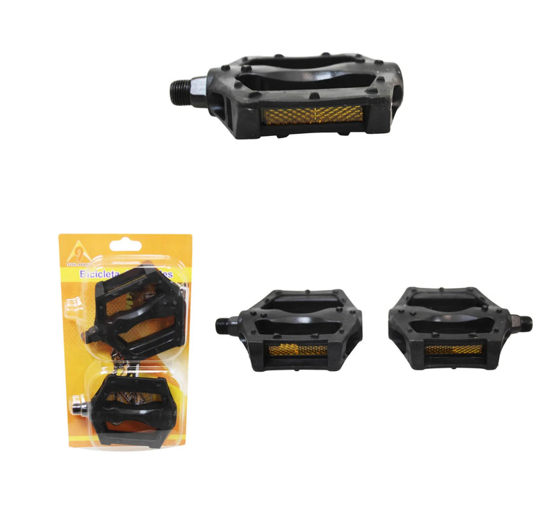 Bicycle Bike Pedals With Reflective Safety Strip