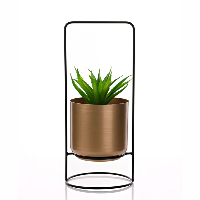 Hestia Faux Plant in Gold Planter 35cm