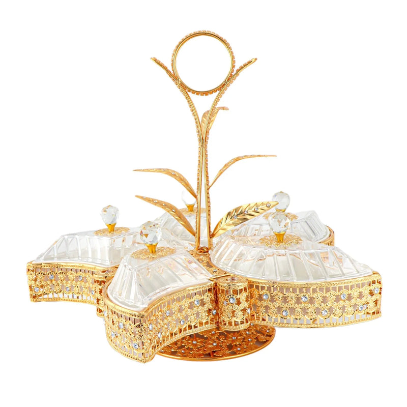Durane Metal Plastic Ornate Party Serving Tray Gold E0483 – C Clamshell