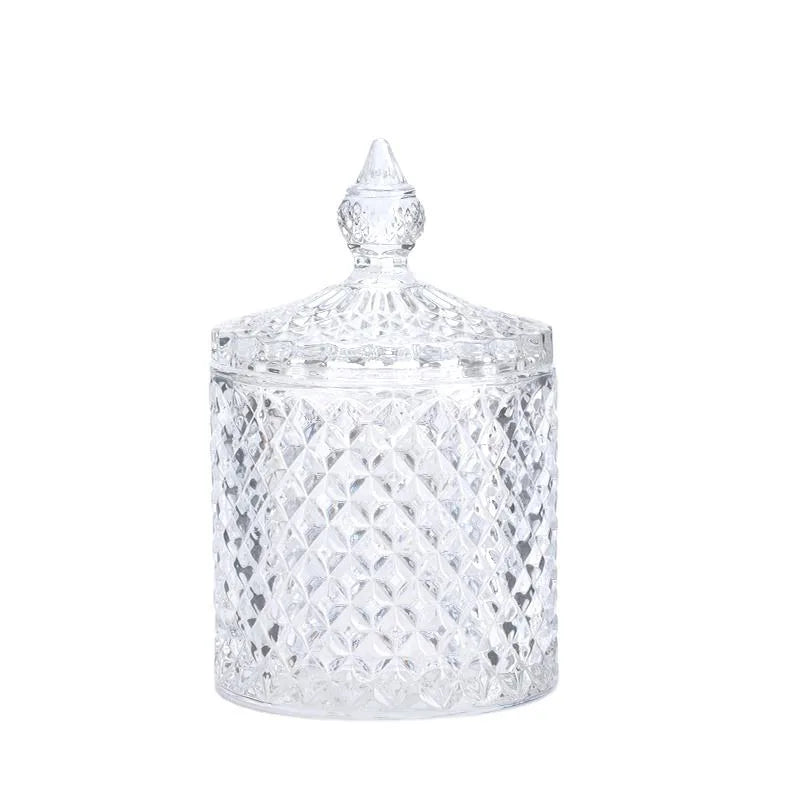 Crystal Glass Jar Sweets Sugar Glassware