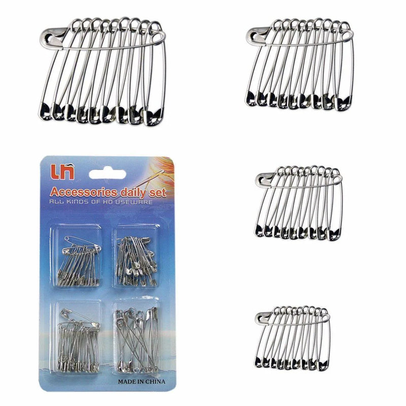 Pack Of Metal Sewing Safety Pins Assorted Sizes