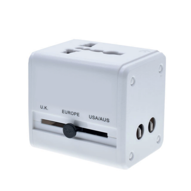 WYEFLUX Global Travel Adapater With Dual USB-A Ports