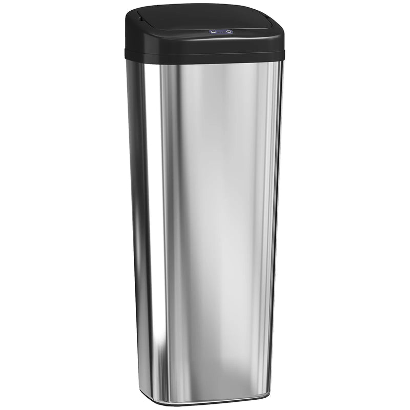 HOMCOM 50L Stainless Steel Sensor Bin - Silver Tone