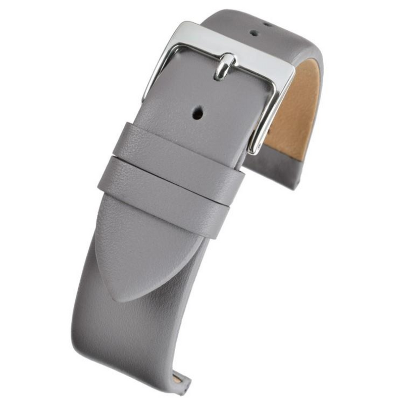 Grey Calf Leather Watch Strap 28mm