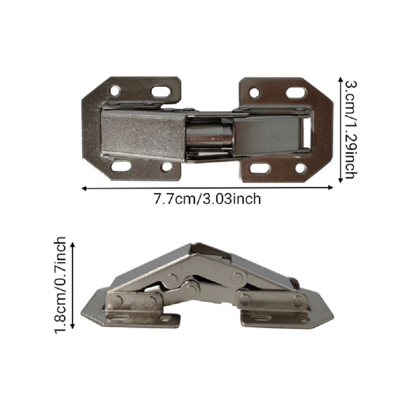 10 Pcs Cabinet Hinges  90 Degree Hidden Concealed Furniture Soft Close Hinges With Screws
