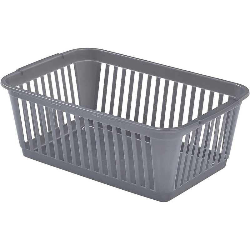 Whitefurze Handy Basket, Plastic, Silver, 30 cm