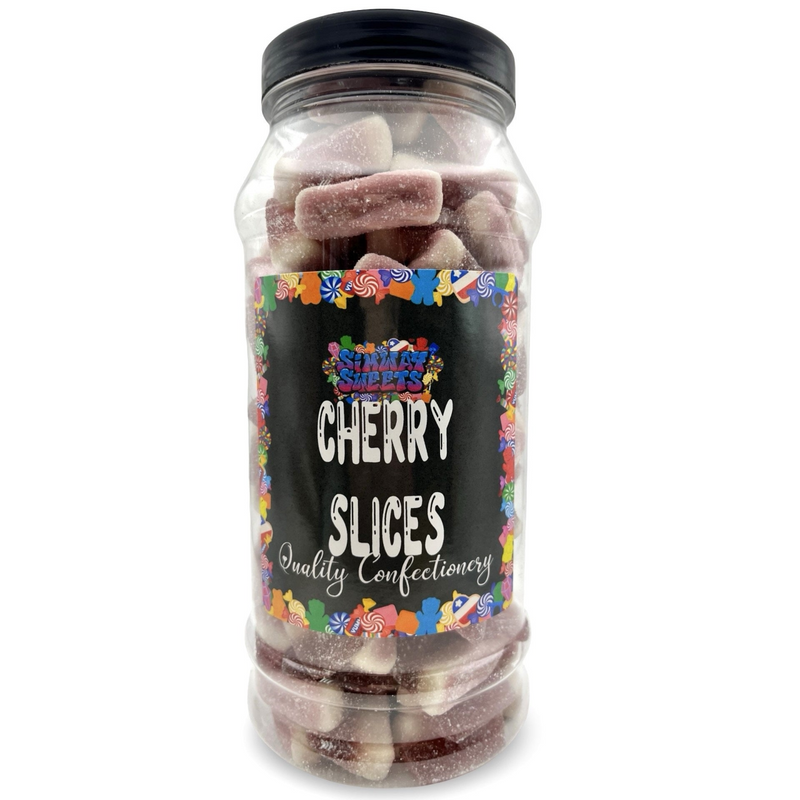 Cherry Slices Retro Fizzy Gummy Sweets Gift Jar - 700g