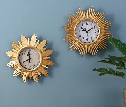 Plastic Wall Clock And Decal Set 3 Pieces Assorted Colours And Designs