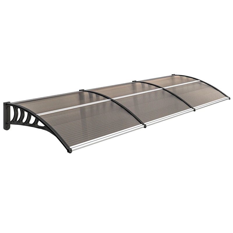 Outsunny Front Door Canopy, Outdoor Awning, Rain Shelter, 303 x 96cm , Brown