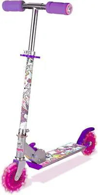 Unicorn Dreamland Push Scooter with 2 light up Flashing Wheel Outdoor Game for Boy Girl SV13988
