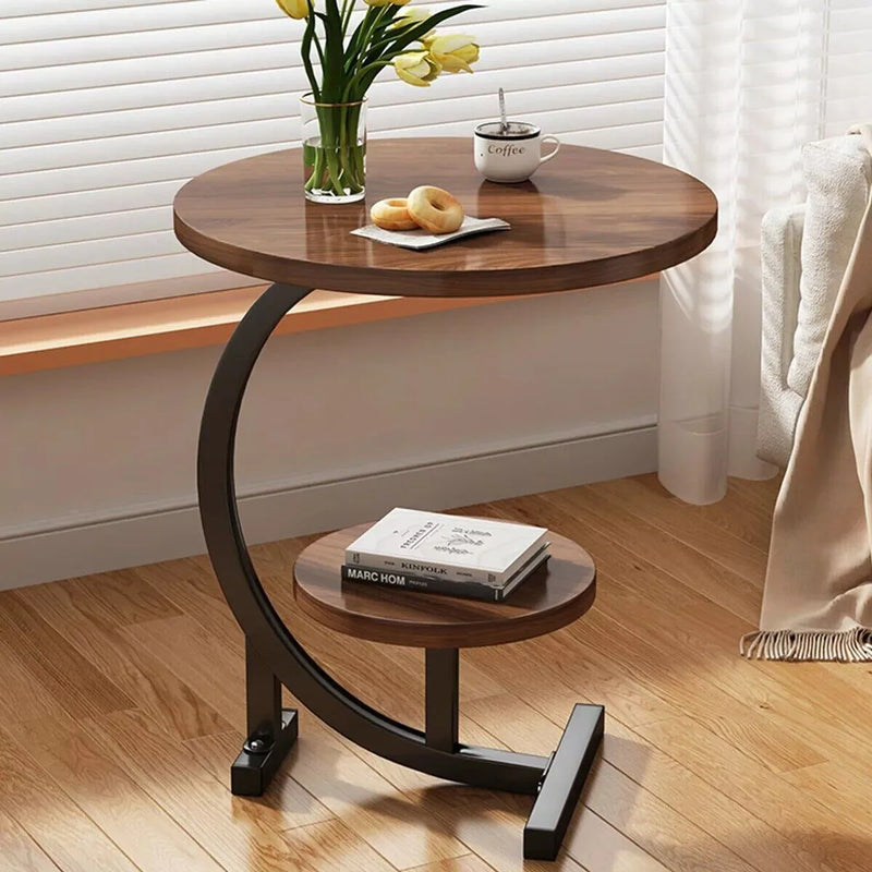 Side Table C Shaped for Sofa Coffee End Tables for Living Room Bedside Tables