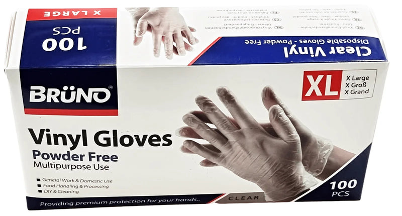 100 x l Disposable Vinyl Clear E x amination Gloves Powder Free Late x Free Gloves