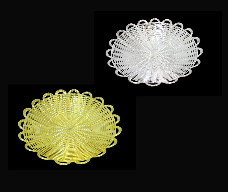 Silver Gold Serving Plastic Food Home Desserts Party Celebration Serving Plate