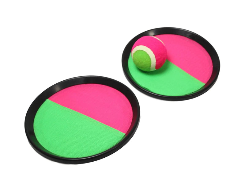 Outdoor Indoor Frisbee Playing Set With Ball Pink Green