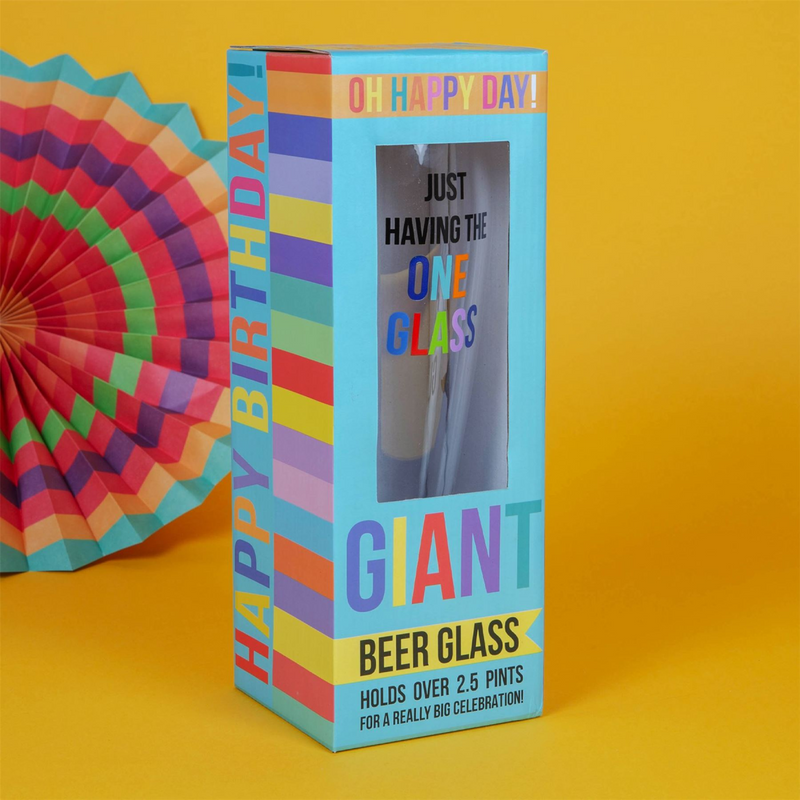 Oh Happy Day! Giant Beer Glass - One Glass