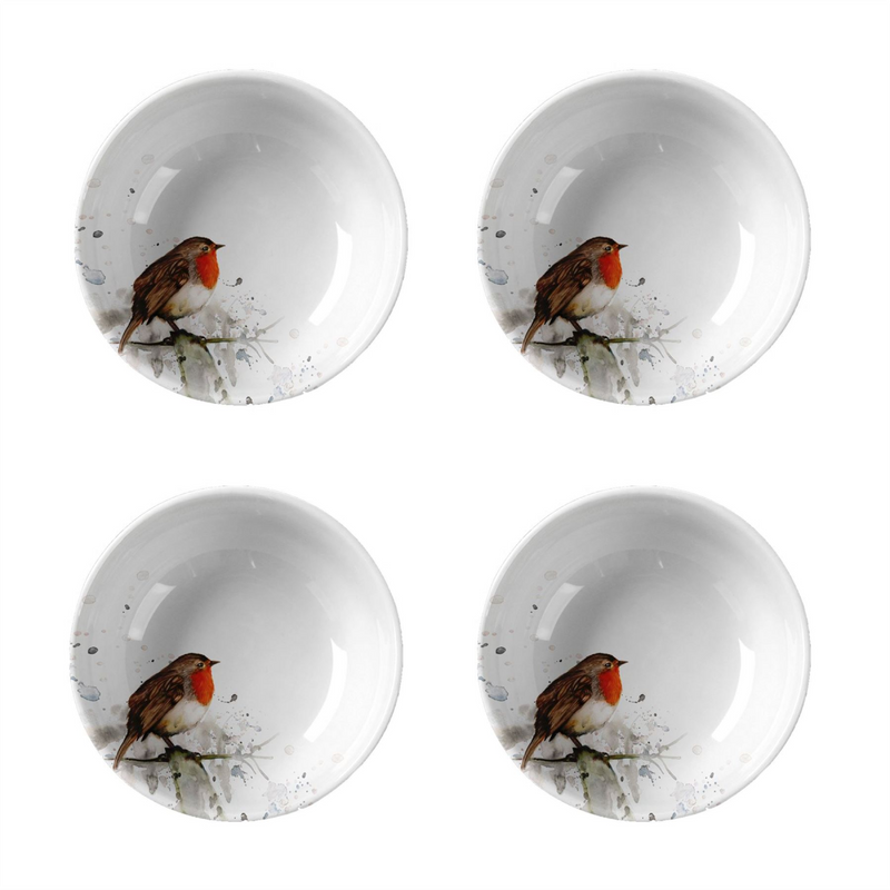 Set of 4 Robin Cereal Bowls 17.8 cm