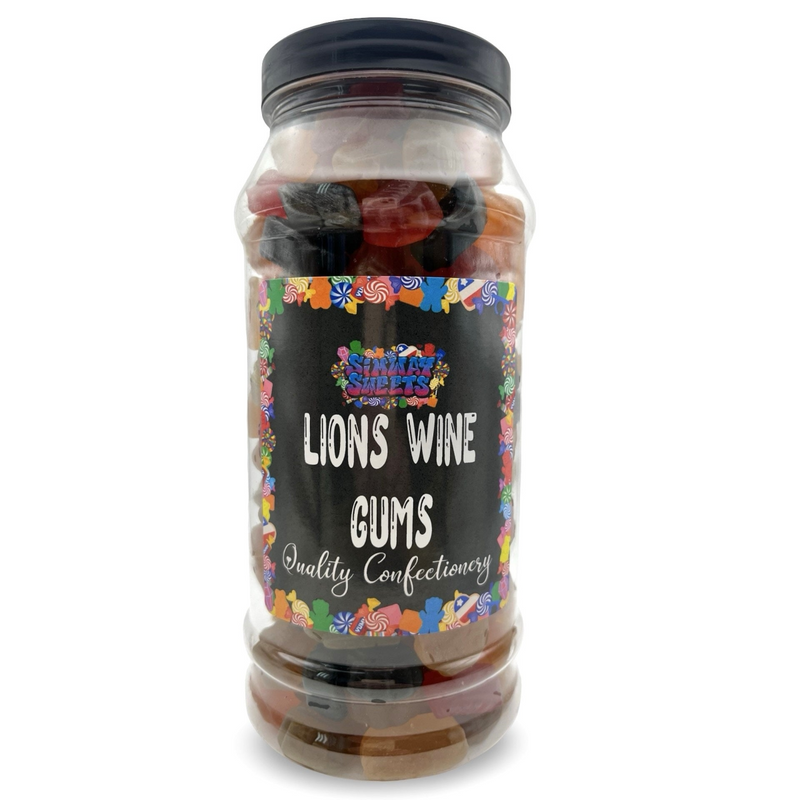 Traditional Lion Wine Gums Retro Sweets Gift Jar - 800g