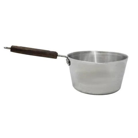 Aluminium Milk Cooking Sauce Pan Pot Nr 2 Wooden Handle