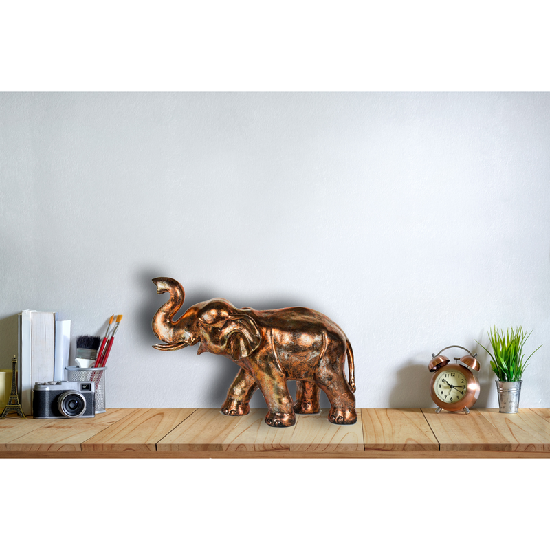 Artisan Furniture Figurine - Large Copper Elephant Figurine
