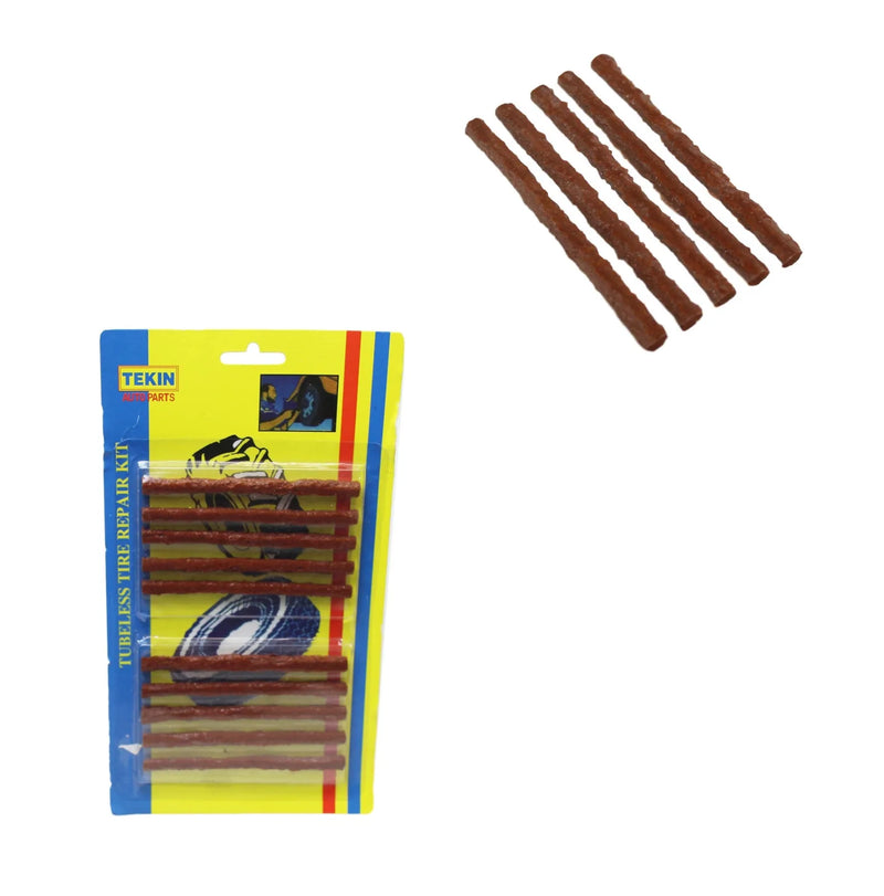 Tubeless Tyre Puncture Repair Rubber Strips Diy Outdoor Repair 10 Pack