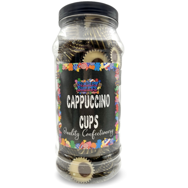 Milk Chocolate Cappuccino Icy Cups Retro Sweets Gift Jar - 530g