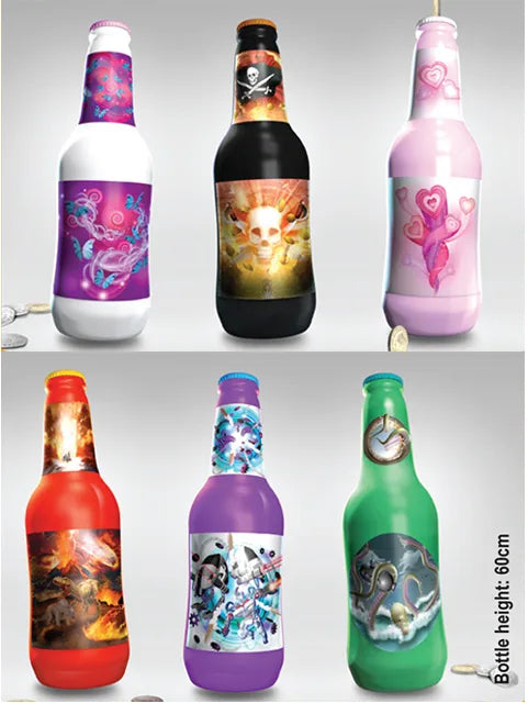 Giant Plastic Kids Money Saving Bottle Assorted Colours