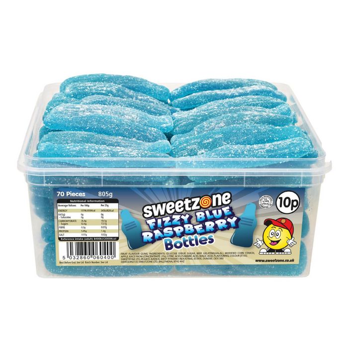 Blue Raspberry Bottles 805g Tub