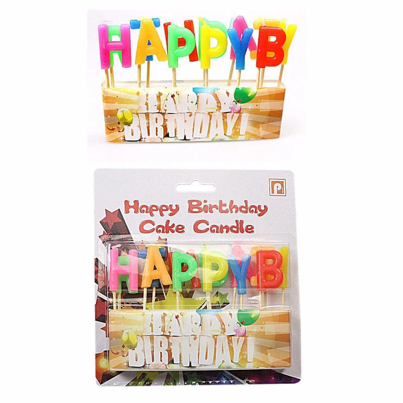 Happy Birthday Candle Letters Assorted Colours Pack Of 13