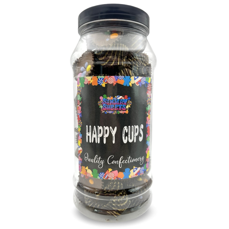 Milk Chocolate Happy Icy Cups Retro Sweets Gift Jar - 530g