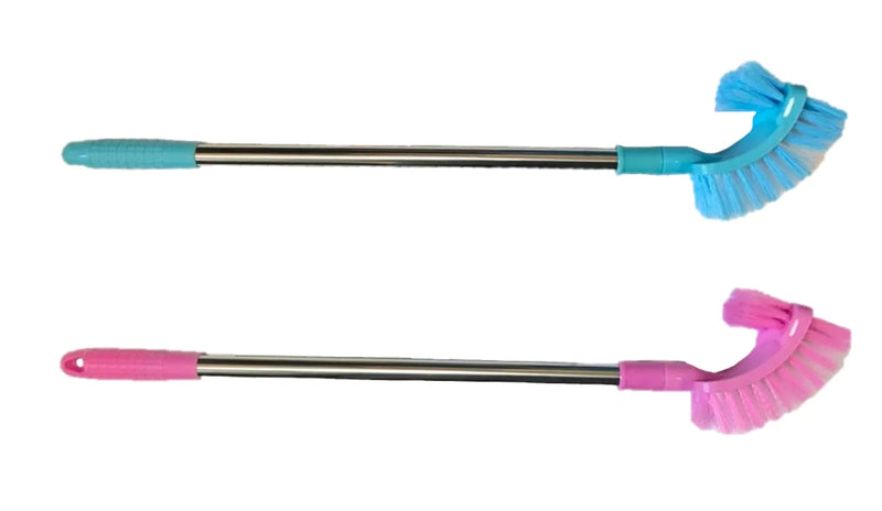 Plastic Double Sided Toilet Cleaning Scrubbing Brush Assorted Colours