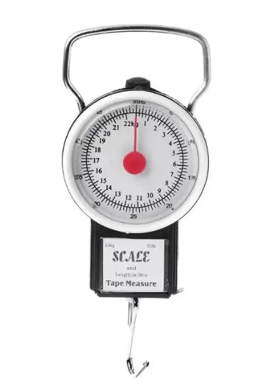Portable Mechanical Luggage Weighing Scale With Tape Measure 22Kg