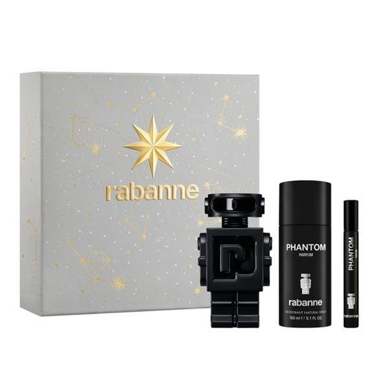 Paco Rabanne Phantom Gift Set (Parfum Spray 100ml  Deodorant Spray 150ml  Parfum Spray 10ml)