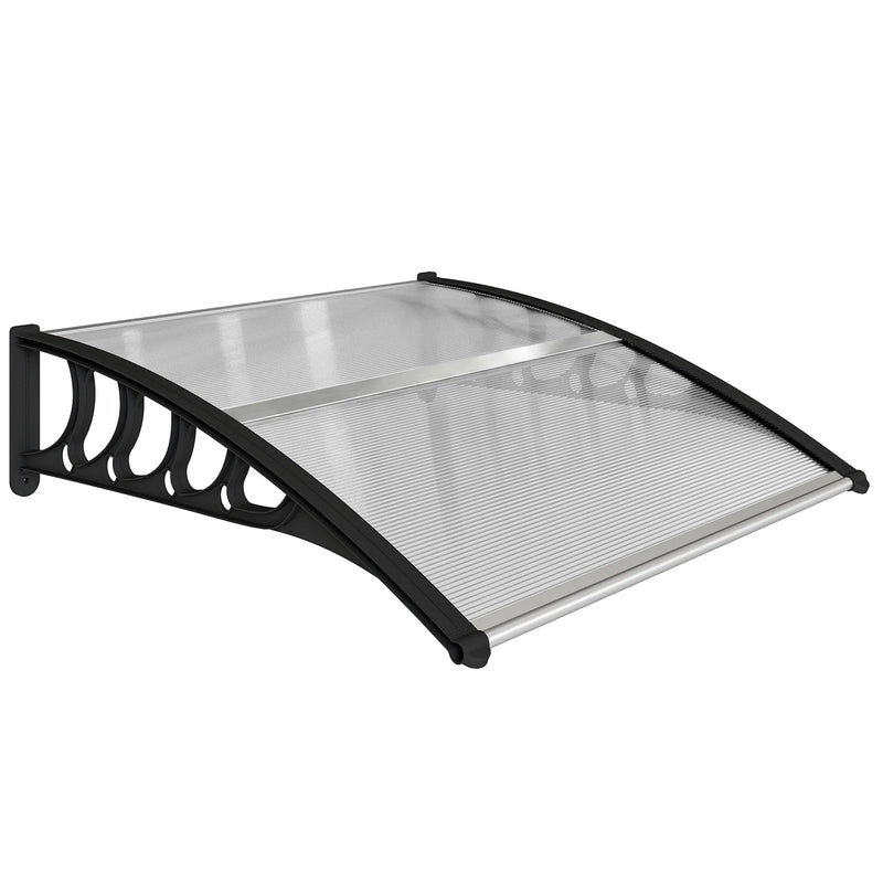 Outsunny Front Door Canopy, Outdoor Awning, Rain Shelter for Window, Porch and Front/Back Door, 103 x 96.5 cm, Clear