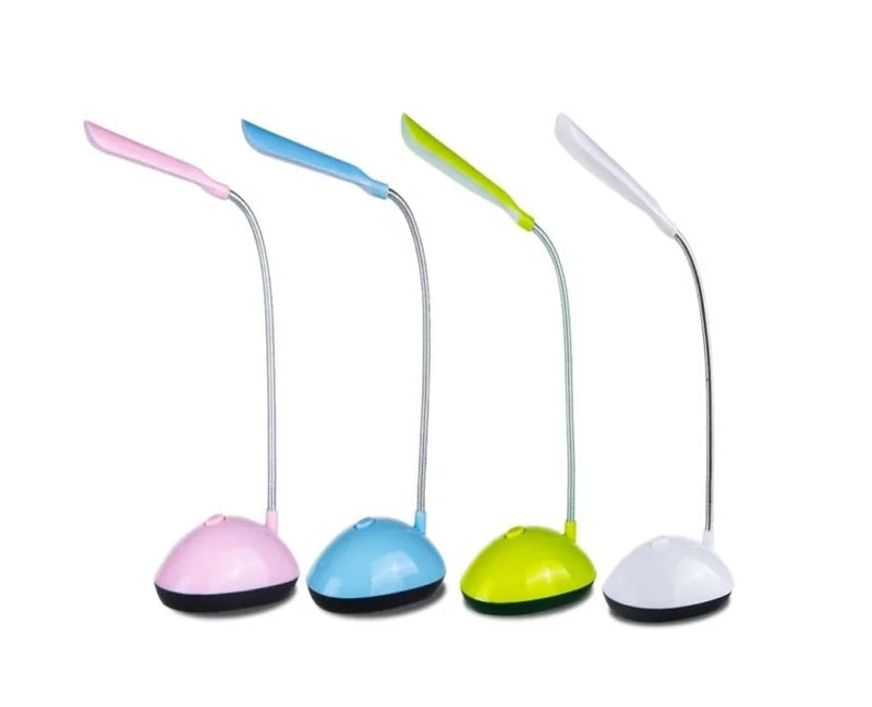 Mini Office Bendy Led Light Table Desk Lamp Battery Operated Assorted Colours