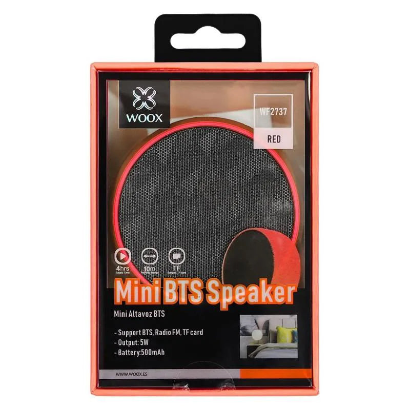 WOOX WF2763 Mini Bluetooth Speaker with FM & TF Card Red