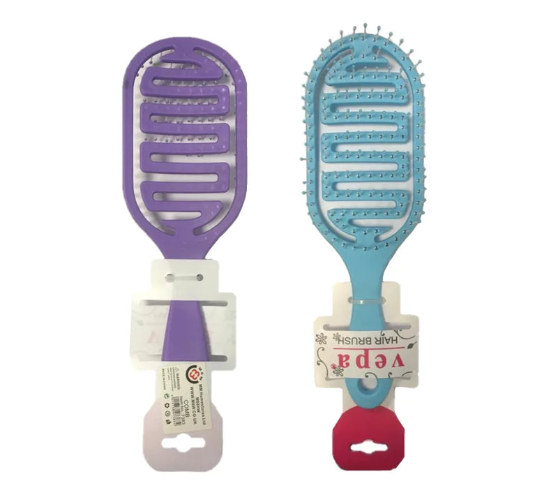 Plastic Hair Brush Comb Assorted Colours