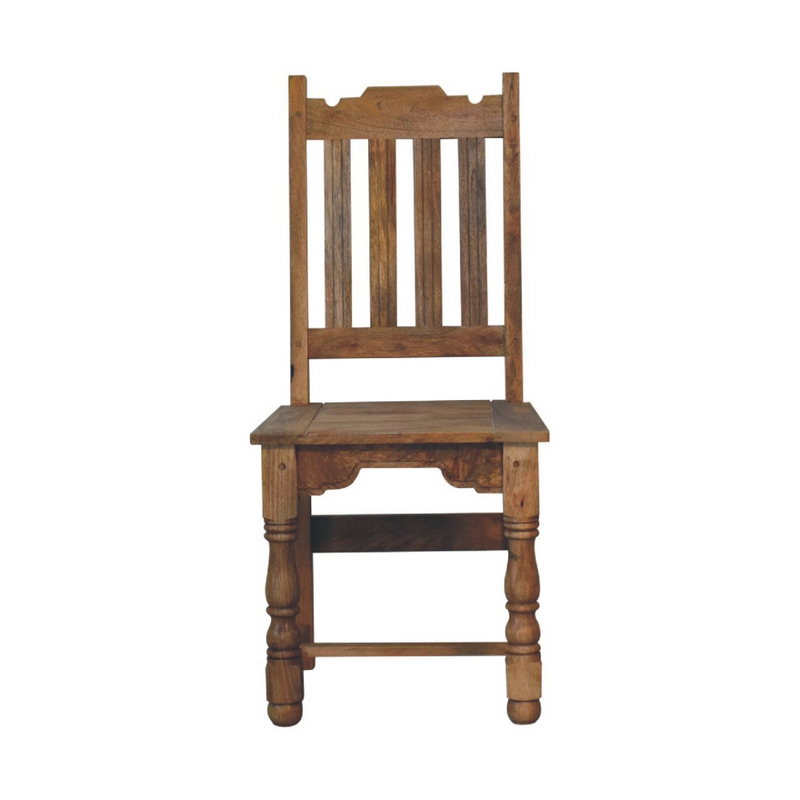 Artisan Furniture Solid Wood Granary Turned Dining Chair Set of 2, Light Brown
