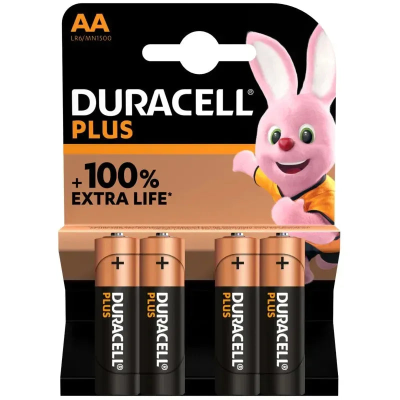 4 x Duracell Plus Aa Batteries Lr6 Non Rechargeable 2241