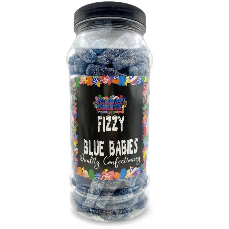 Fizzy Blue Babies Retro Sweets Gift Jar Blue Sweets - 700g