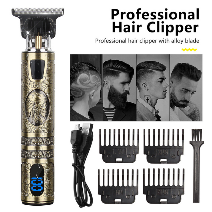 Small LCD Screen Display Professional Men Cordless Hair Clippers Beard Trimmer Cutting Machine Kit
