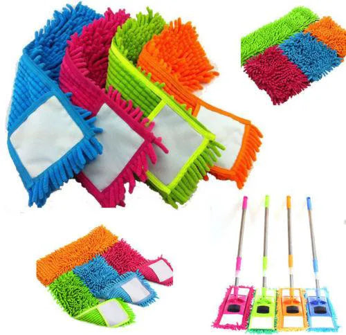 Microfibre Flat Mop Head Refill Replacement Cover Assorted Colours