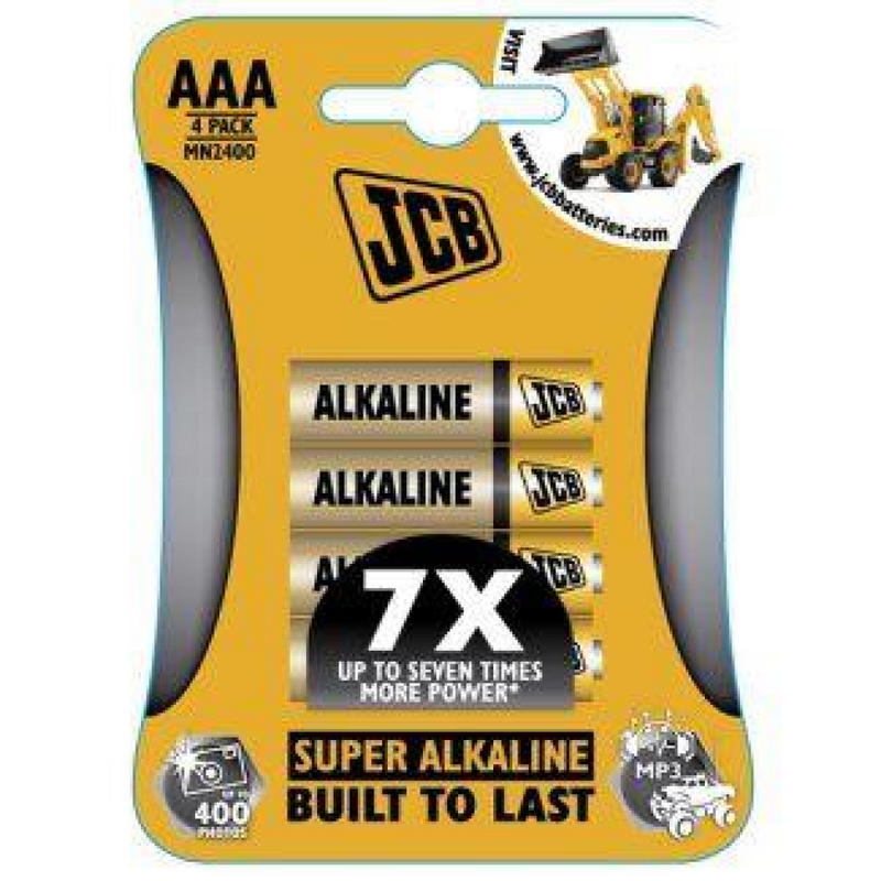 JCB LR03 ALKALINE AAA PK4 BATTERIES