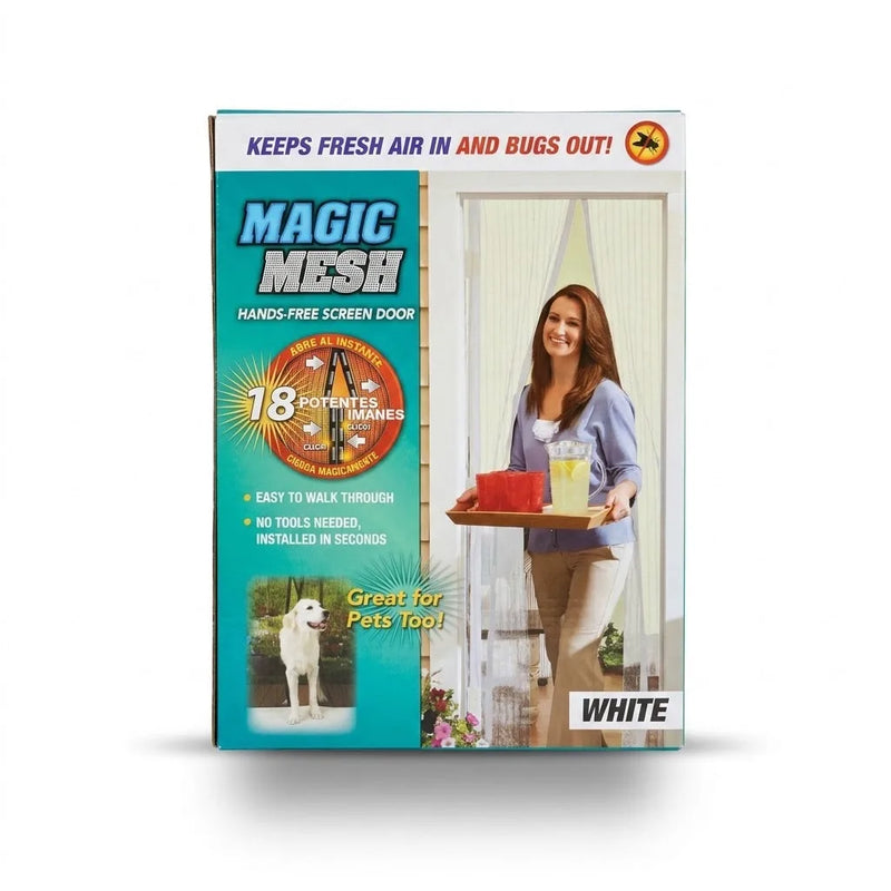 Magic Mesh Hands – Free Magnetic Screen Door White ×