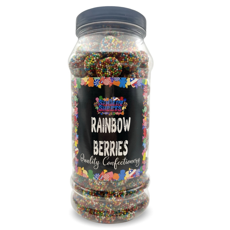 Rainbow Berries Gummy Retro Sweets Gift Jar - 770g