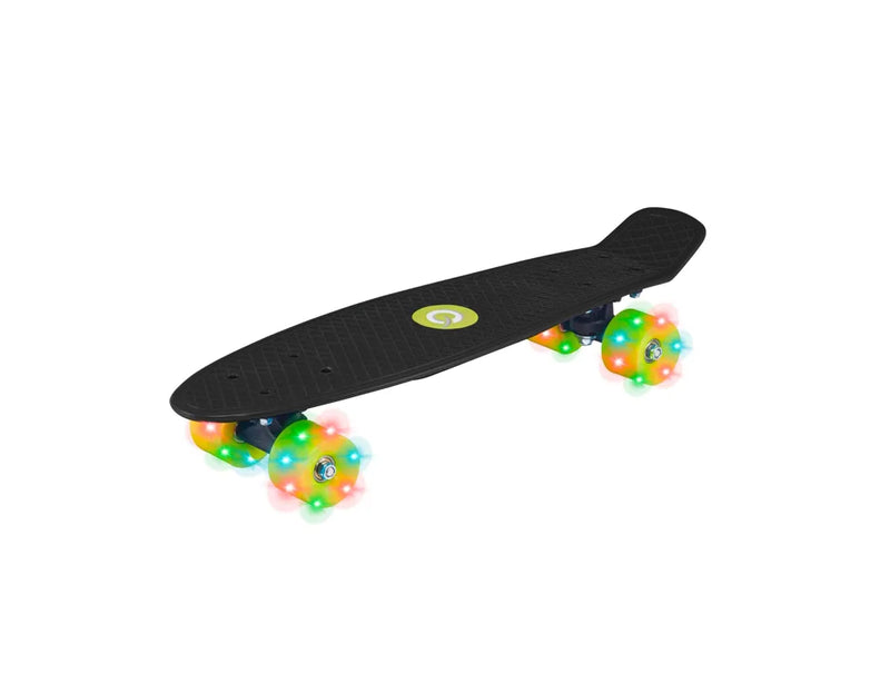 Evo Light Up Penny Skateboard 22" Black H9.5 x D55 x W14.