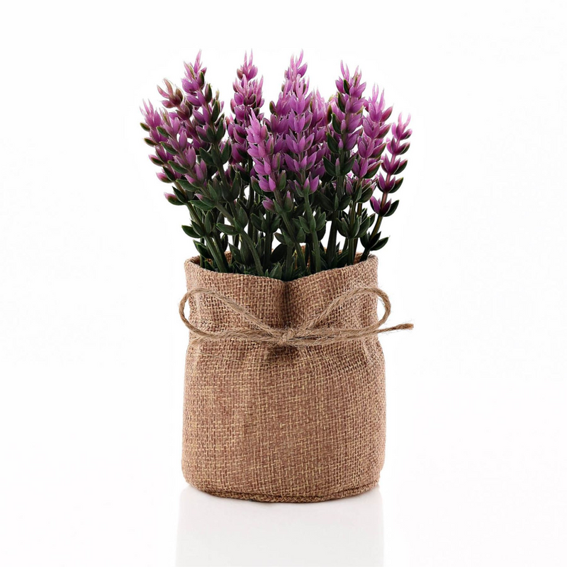 Small Faux Plant in Hessian Bag 15cm