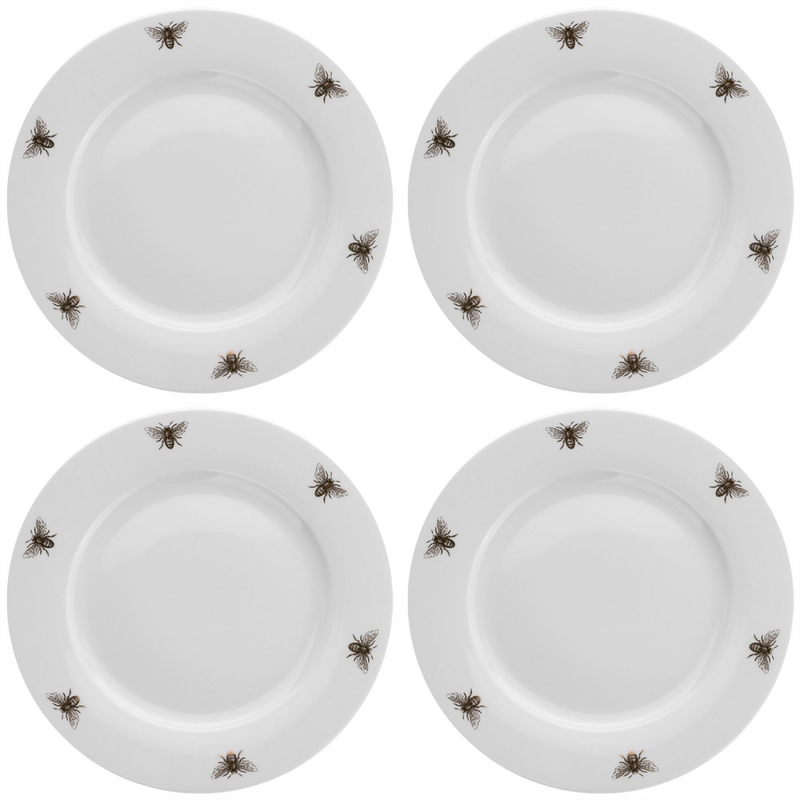 Hestia Set of 4 Gold Bee Dinner Plates