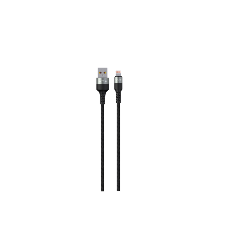 Wyeflow Braided USB-A to 8-Pin Fast Charging & Data Cable 1m