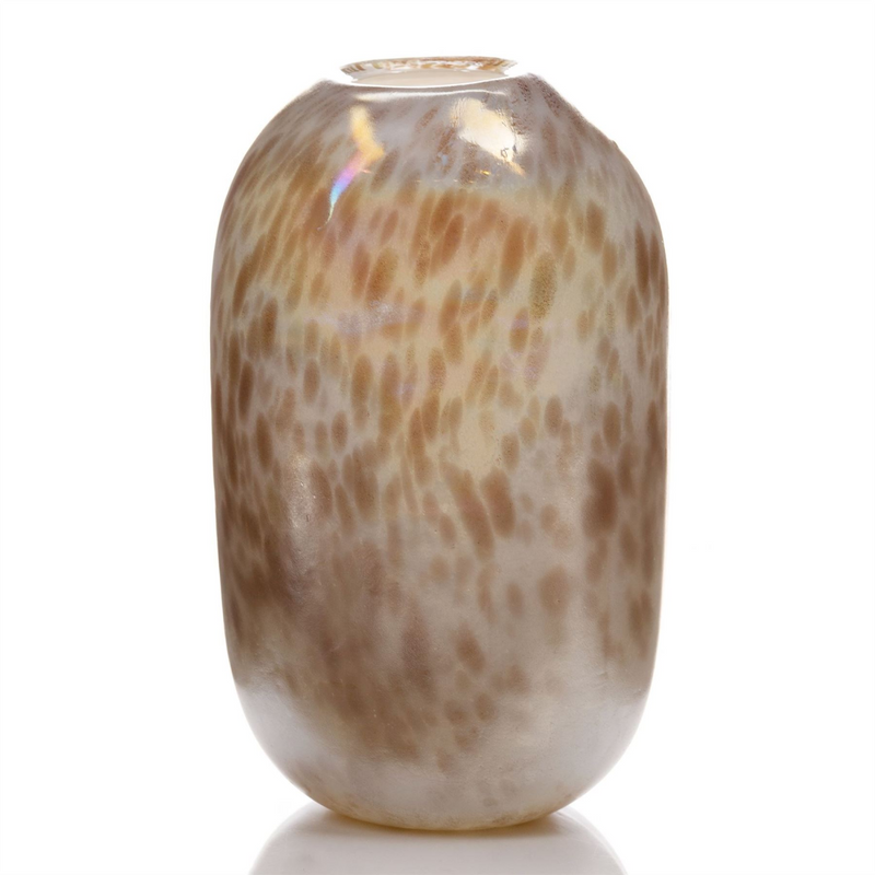 Objets d''Art Irridescent Natural Glass Vase 24.5cm