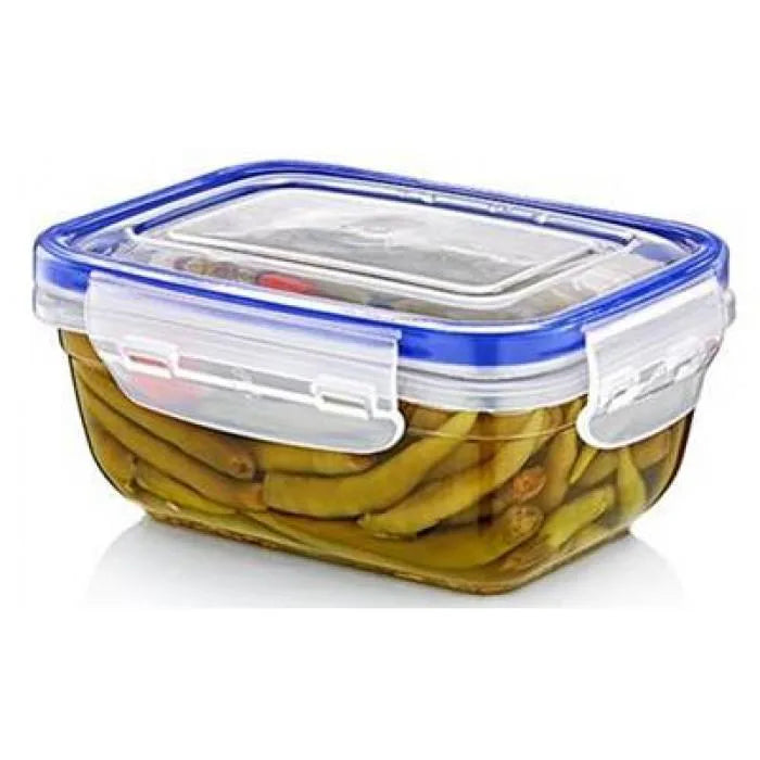 Rectangular Clear Plastic Food Storage Container With Sealing Lid 2300Ml
